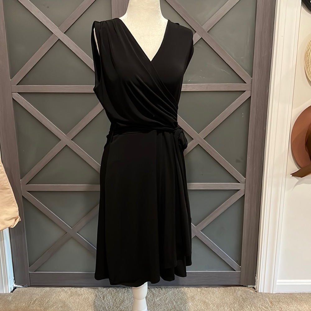 41 Hawthorn | black faux wrap dress, MP